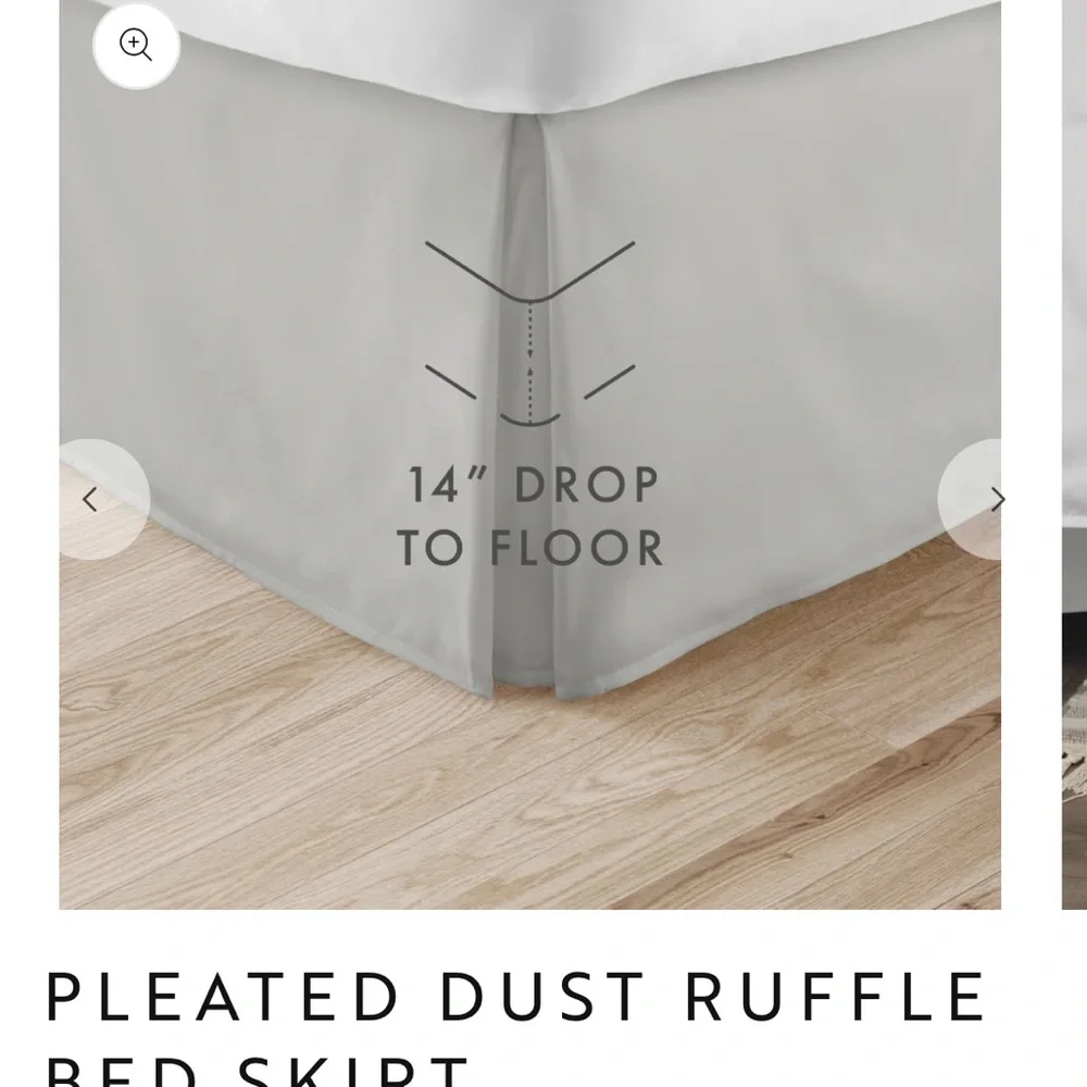 Pleated Dust Ruffle in Gray